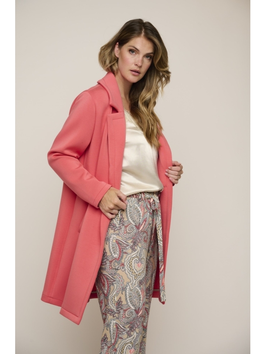 Rino en Pelle Double breasted coat 3020 coral