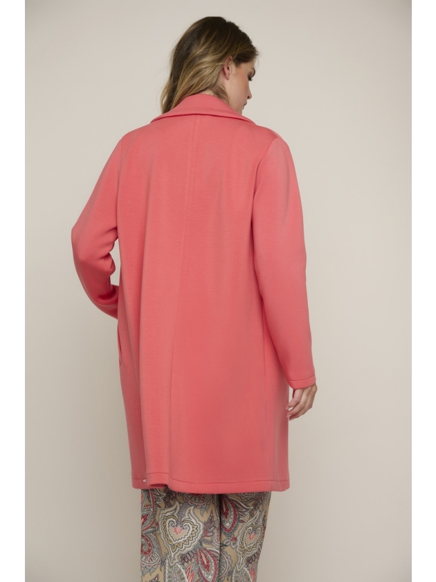 Rino en Pelle Double breasted coat 3020 coral