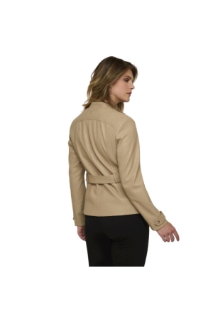 Rino en Pelle Biker jacket with belt 490 sand