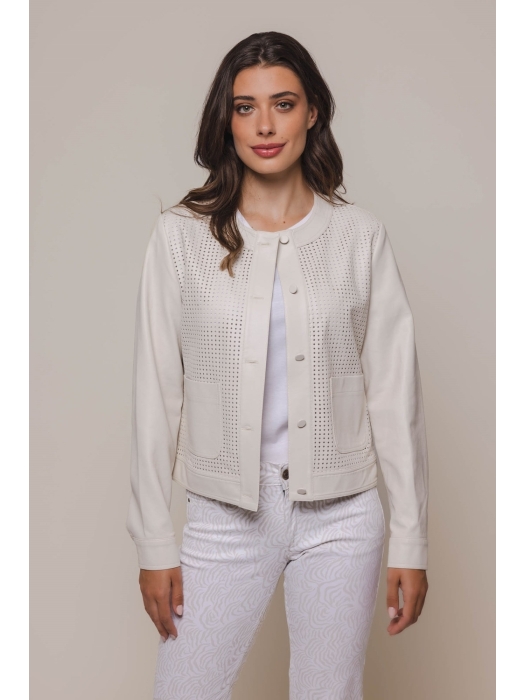 Rino en Pelle Perforated jacket 9030 birch