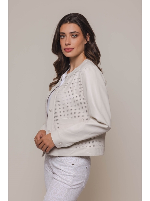 Rino en Pelle Perforated jacket 9030 birch