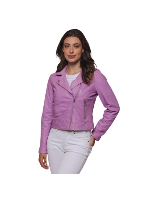 Rino en Pelle Biker jacket 5012 dahlia