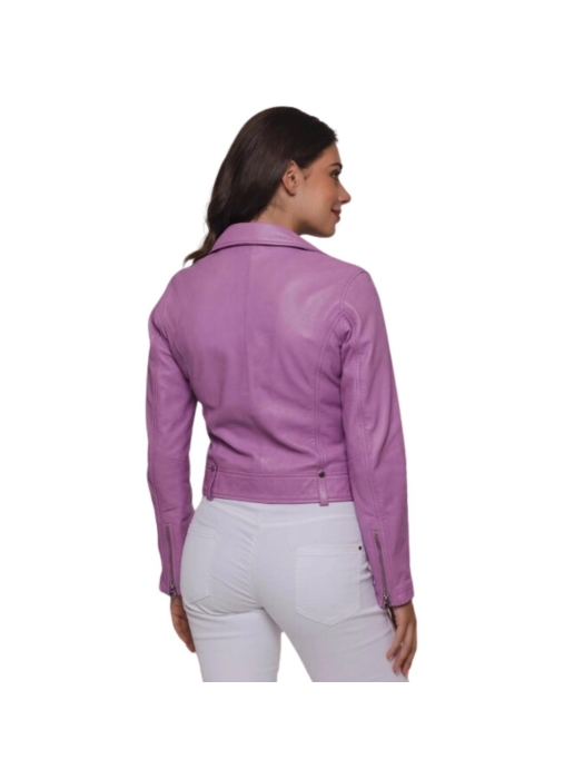 Rino en Pelle Biker jacket 5012 dahlia