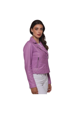 Rino en Pelle Biker jacket 5012 dahlia