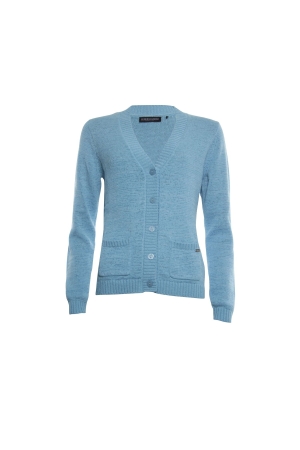 Sarto Fashion Cardigan v-neck h733 blue