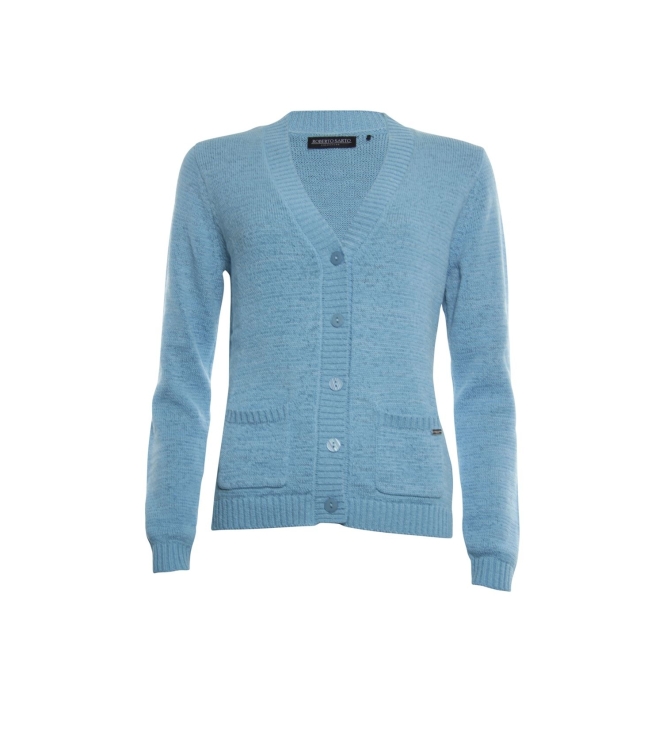Sarto Fashion Cardigan v-neck h733 blue