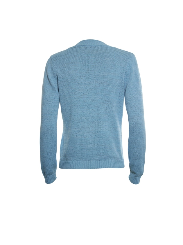 Sarto Fashion Cardigan v-neck h733 blue