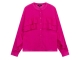 Alix the Label ladies woven structured chiffon ruffle blouse 320 magenta pink