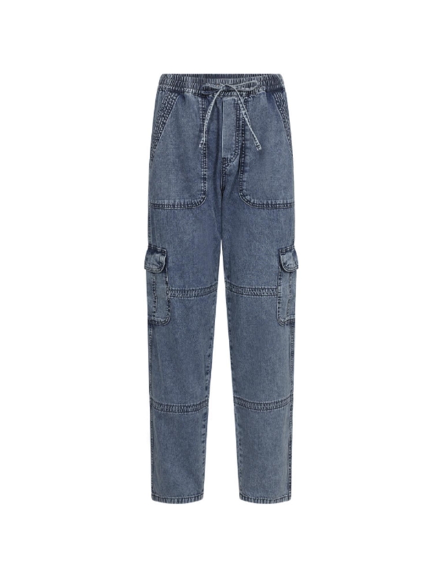 Co Couture Benson CC Long Cargo Jeans 72 Blue Stonewash