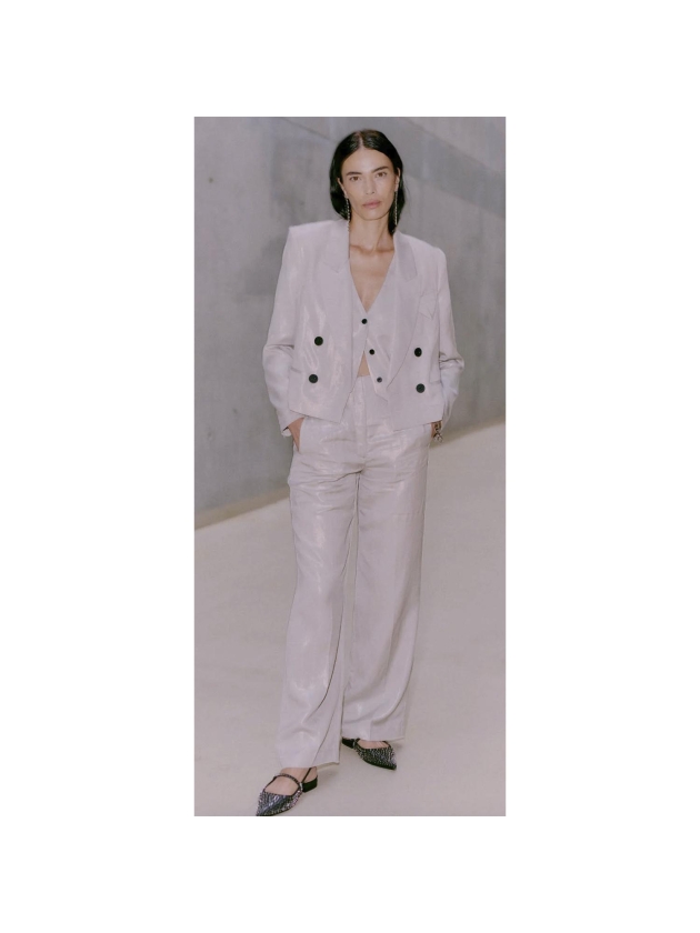 Copenhagen Muse Pant with pocket Silver