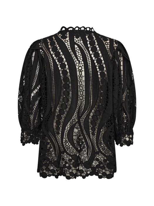 Copenhagen Muse Shirt with all over lace Black