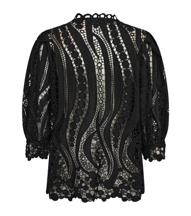 Copenhagen Muse Shirt with all over lace Black