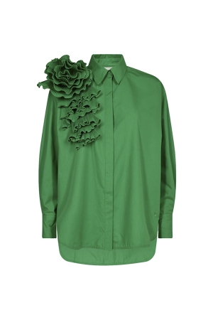 Copenhagen Muse Shirt with placket Fern Green
