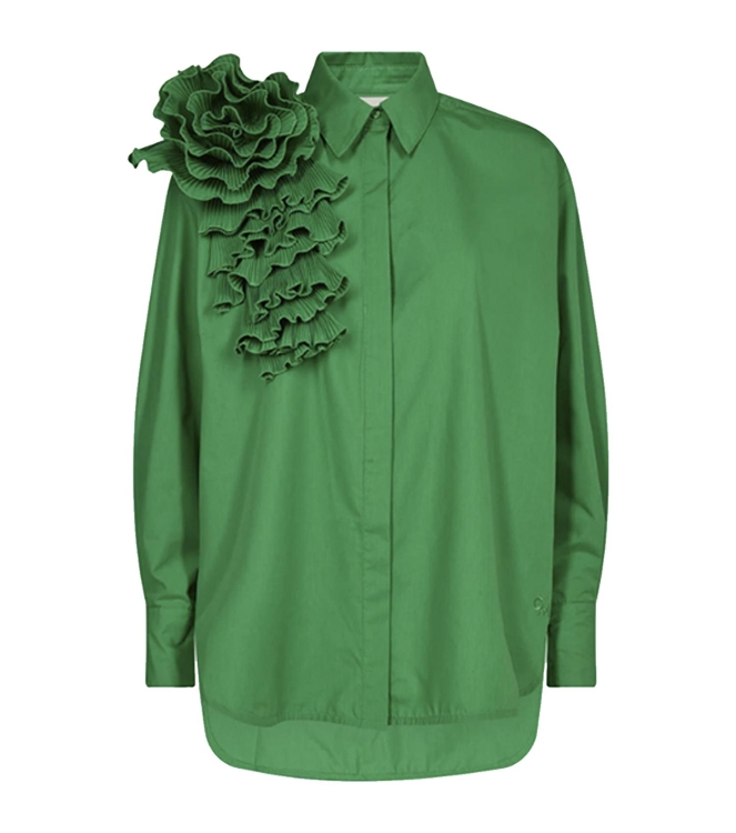 Copenhagen Muse Shirt with placket Fern Green
