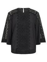 Copenhagen Muse Shirt with lace all over Black