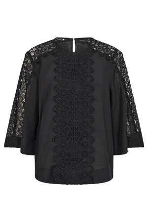 Copenhagen Muse Shirt with lace all over Black