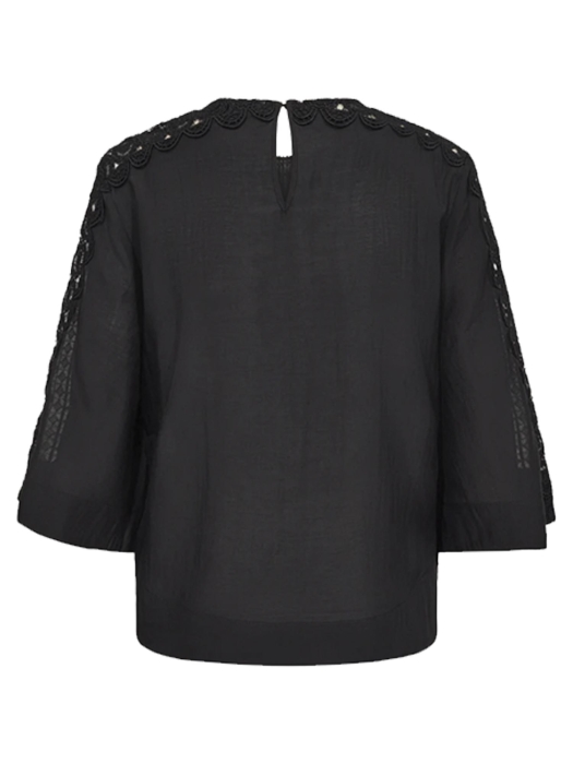 Copenhagen Muse Shirt with lace all over Black