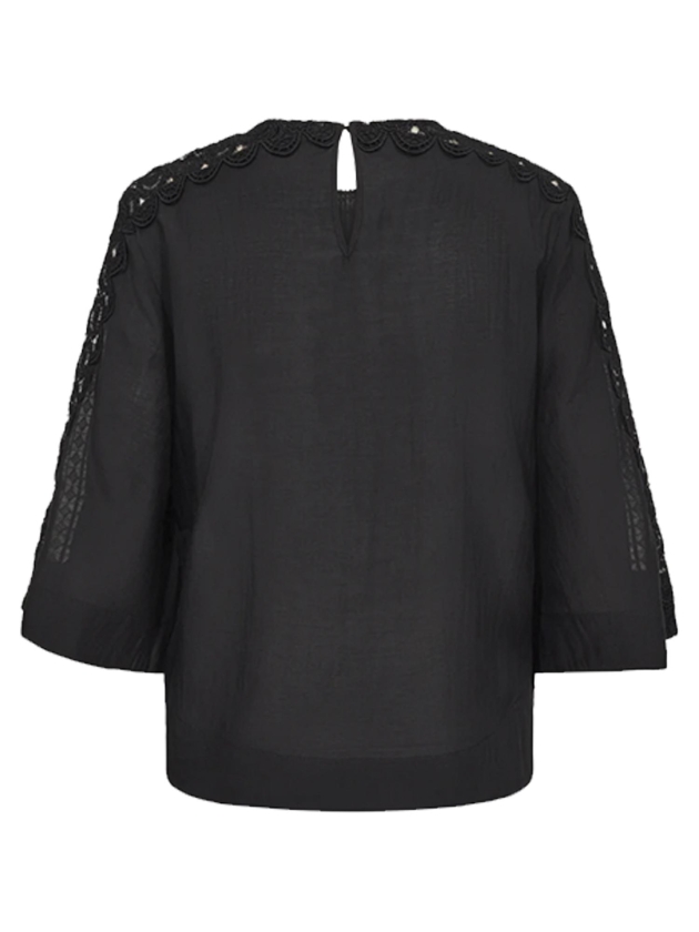 Copenhagen Muse Shirt with lace all over Black