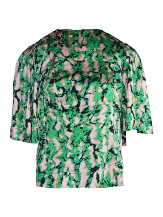 Copenhagen Muse Blouse with AOP Fern Green