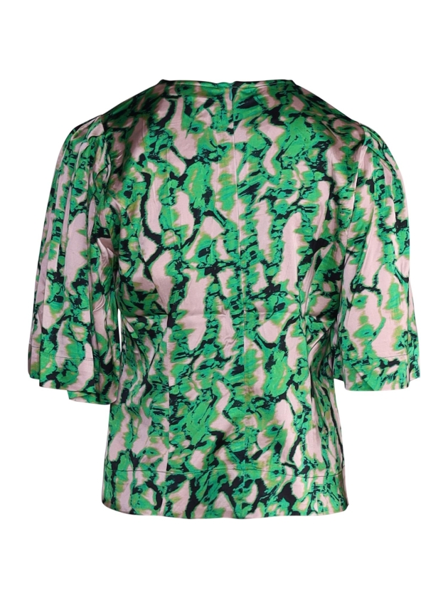 Copenhagen Muse Blouse with AOP Fern Green