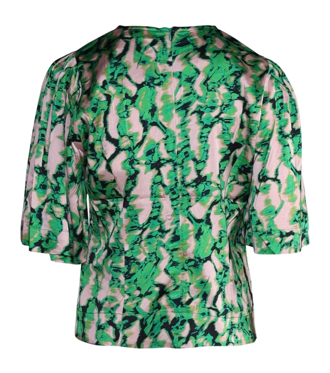 Copenhagen Muse Blouse with AOP Fern Green