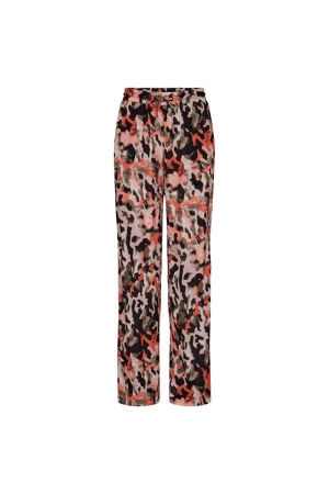 Freequent Broek Black w.Hot Coral