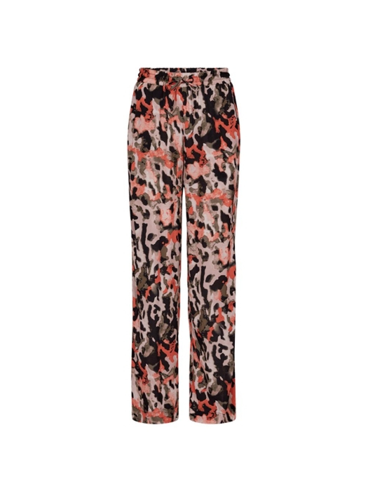 Freequent Broek Black w.Hot Coral