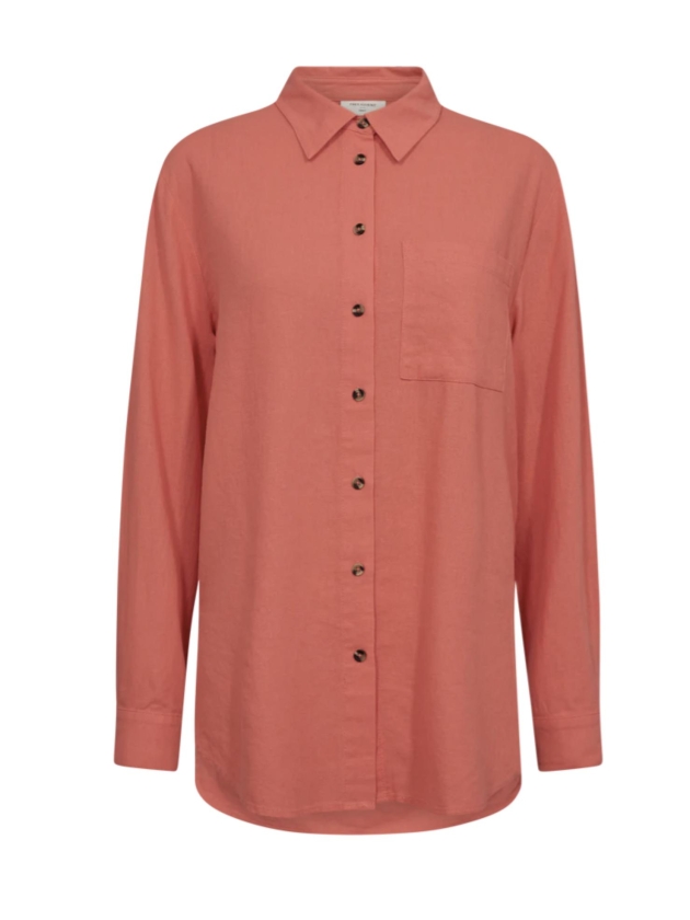 Freequent Shirt Hot Coral