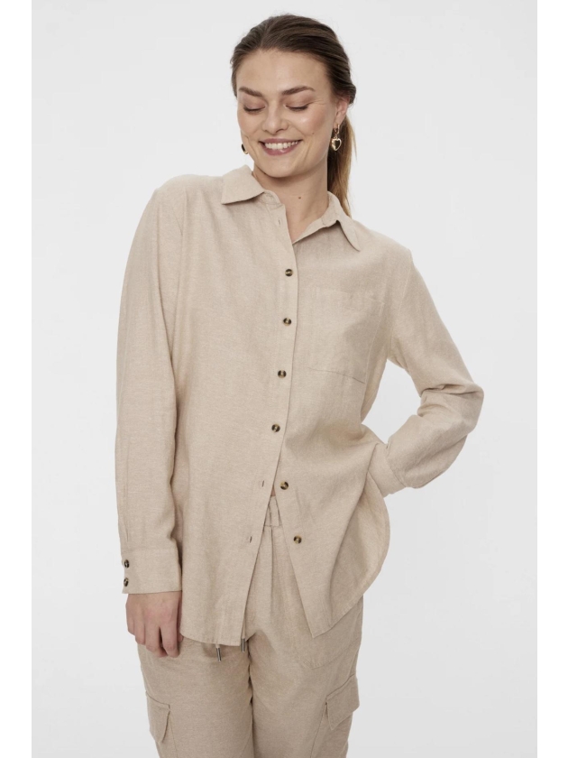 Freequent Shirt Sand Melange