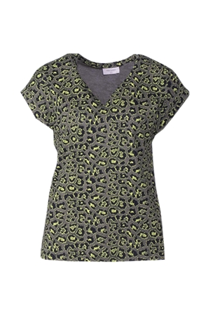 Freequent T-shirt  Dusty Olive w.Black