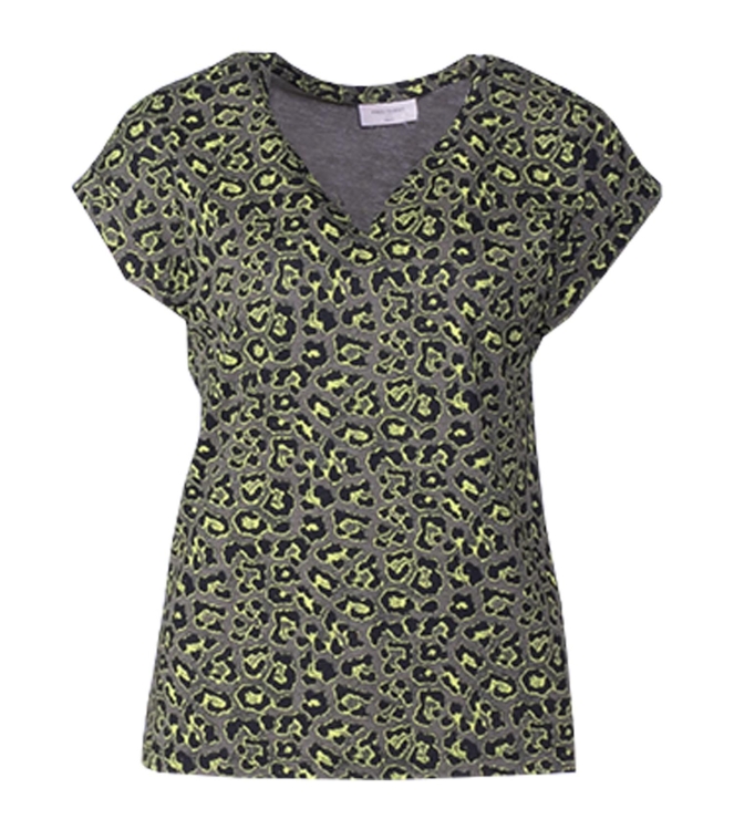 Freequent T-shirt  Dusty Olive w.Black