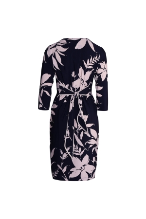 Joseph Ribkoff LDS Dress 3876 Midnight Blue/Beige