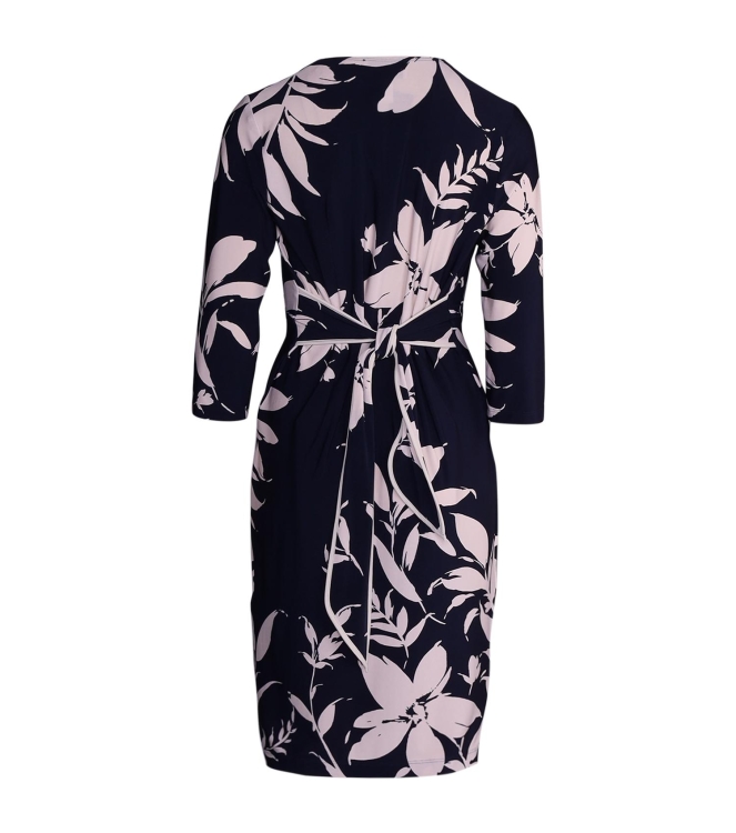 Joseph Ribkoff LDS Dress 3876 Midnight Blue/Beige