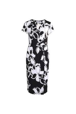 Joseph Ribkoff LDS Dress 110 Black/Vanillia
