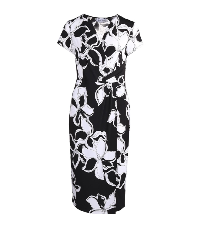 Joseph Ribkoff LDS Dress 110 Black/Vanillia