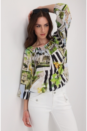 Monari Bluse 117 Maror gemusstert