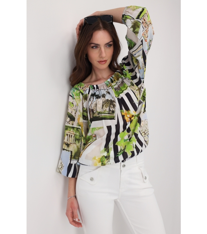 Monari Bluse 117 Maror gemusstert