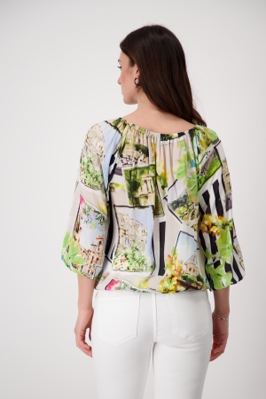 Monari Bluse 117 Maror gemusstert