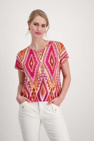 Monari T-Shirt 401 Berry sorbet pattern