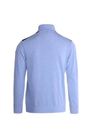 Paul and Shark Fresco cotton half zip sweater with line 363 Blauw