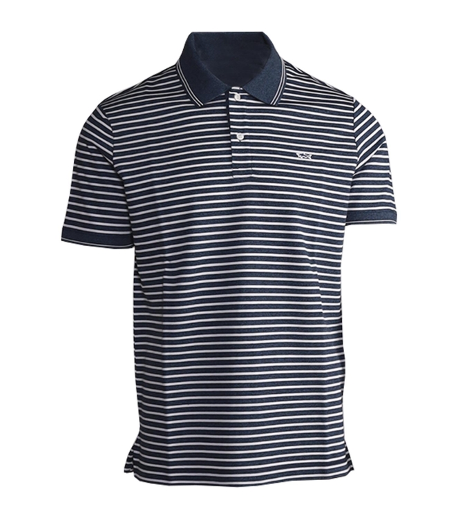 Paul and Shark Cotton pique polo shirt w shark badge 105 Donker Blauw
