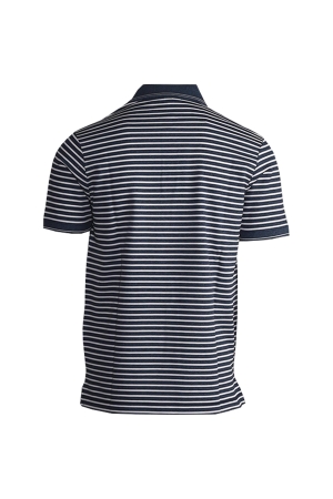 Paul and Shark Cotton pique polo shirt w shark badge 105 Donker Blauw