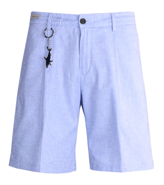 Paul and Shark Cotto Linen 1 pince bermuda 196 Licht Blauw