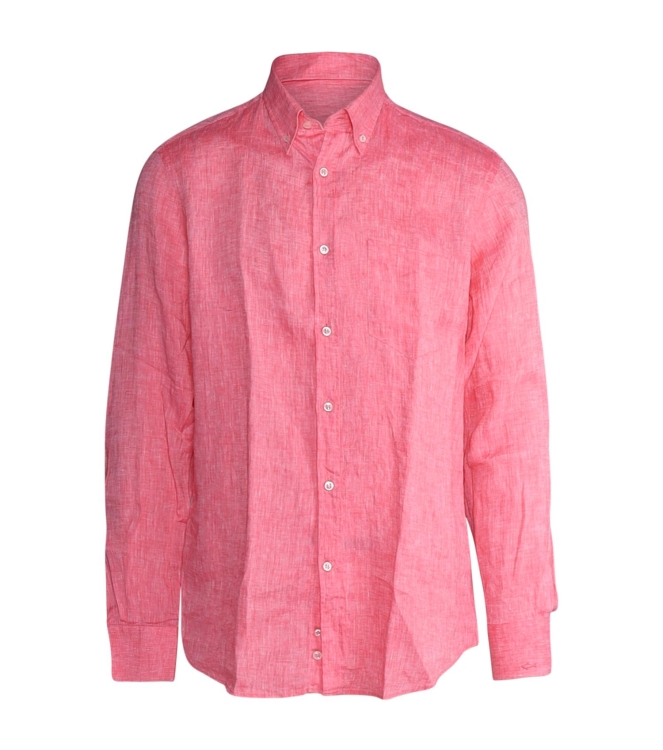 Paul and Shark Linen button down shirt 176 Koraal