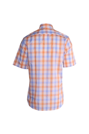 Paul and Shark Cotton poplin button down shirt C79 Oranje print