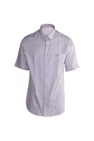 Paul and Shark Silver cotton twill button down shirt V86 Licht blauw/Navy