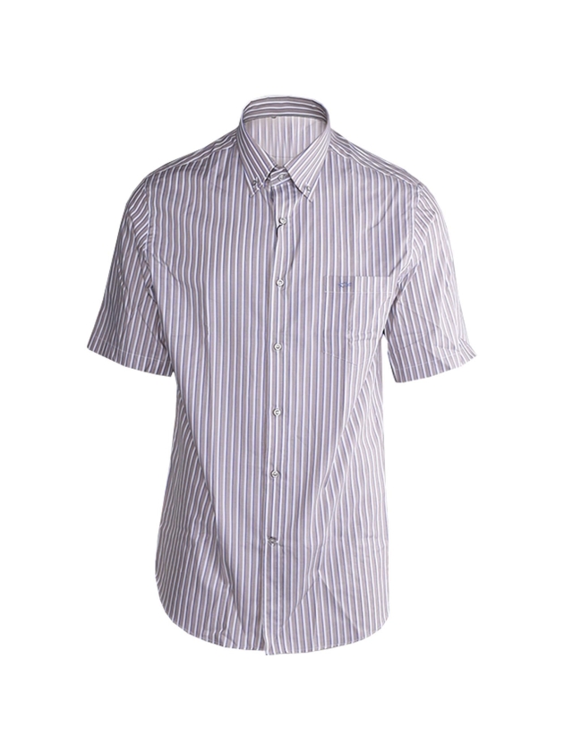 Paul and Shark Silver cotton twill button down shirt V86 Licht blauw/Navy