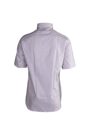 Paul and Shark Silver cotton twill button down shirt V86 Licht blauw/Navy