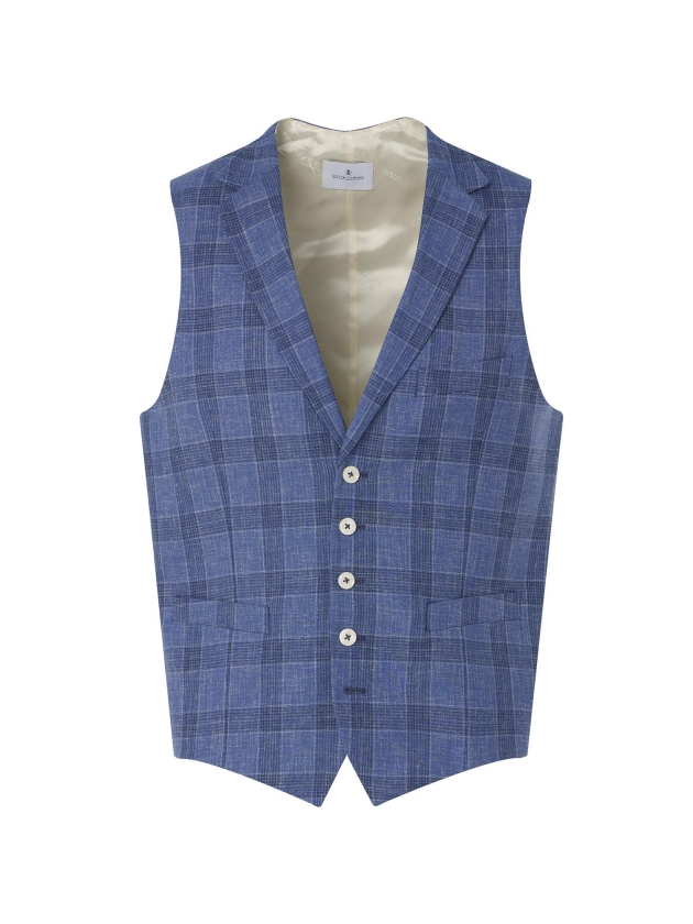 Dutch Dandies Dutch Dandies - Gilet 3005 Blauw grote ruit
