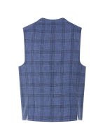 Dutch Dandies Dutch Dandies - Gilet 3005 Blauw grote ruit